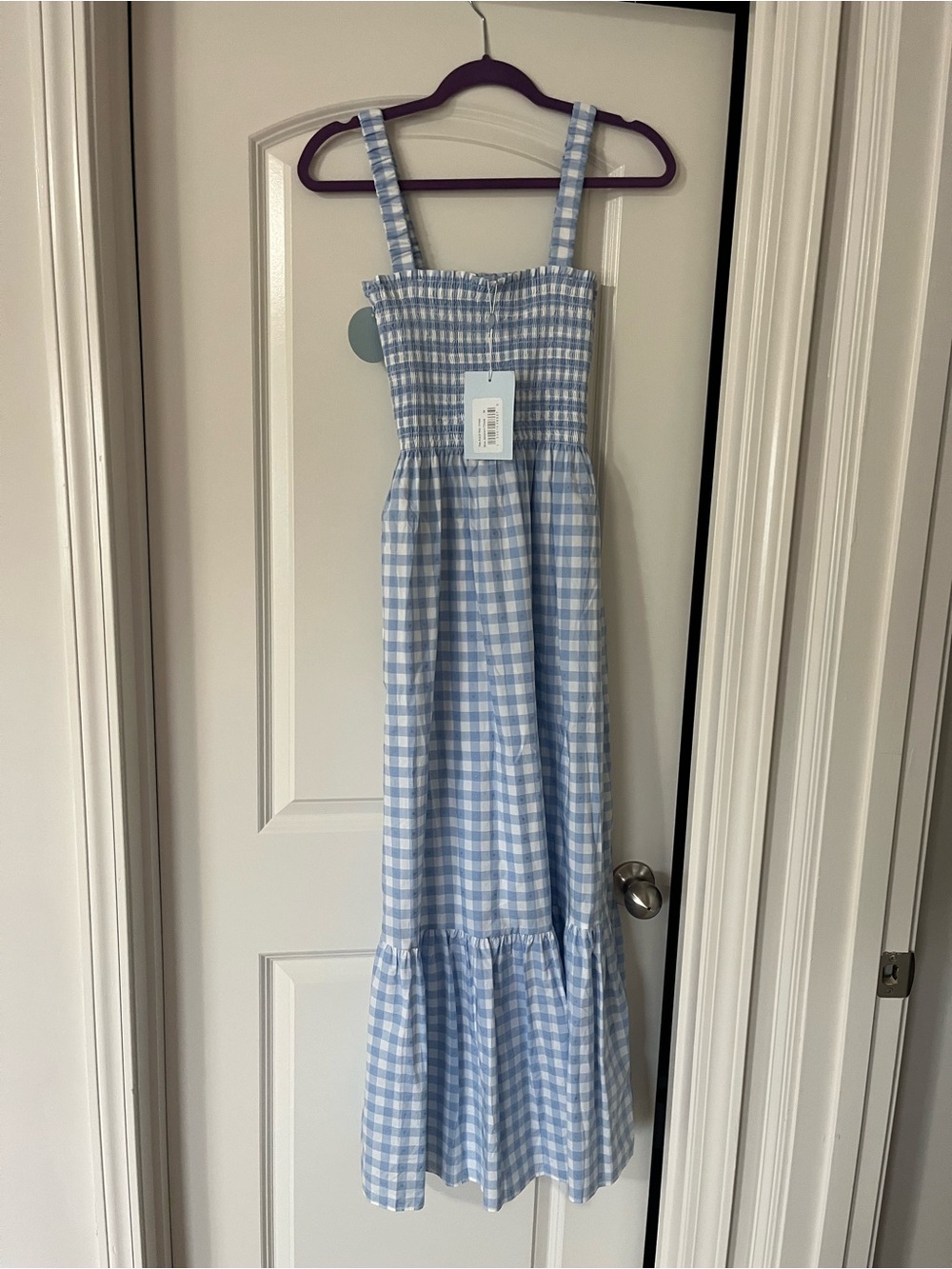 Hill House Home Anjuli Blue Gingham Dress Medium - NWT - Picture 1 of 1